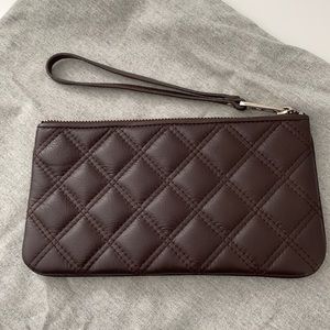 NEW Marc Jacobs brown leather wristlet bag
